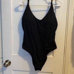 Low back one piece swimsuit